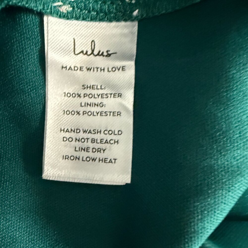 Lulus Broadway Show Emerald Green Taffeta Spaghetti Straps High-Low Dress Gown - Picture 5 of 6